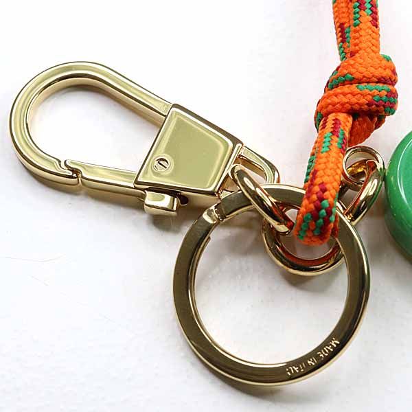 Gucci Key Chain Key Holder Strap Charm Green Orange Gold