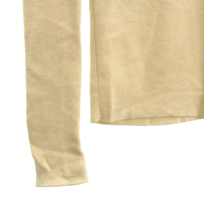 Gucci Fine Wool GG Logo Patch Turtleneck Knit L Cream