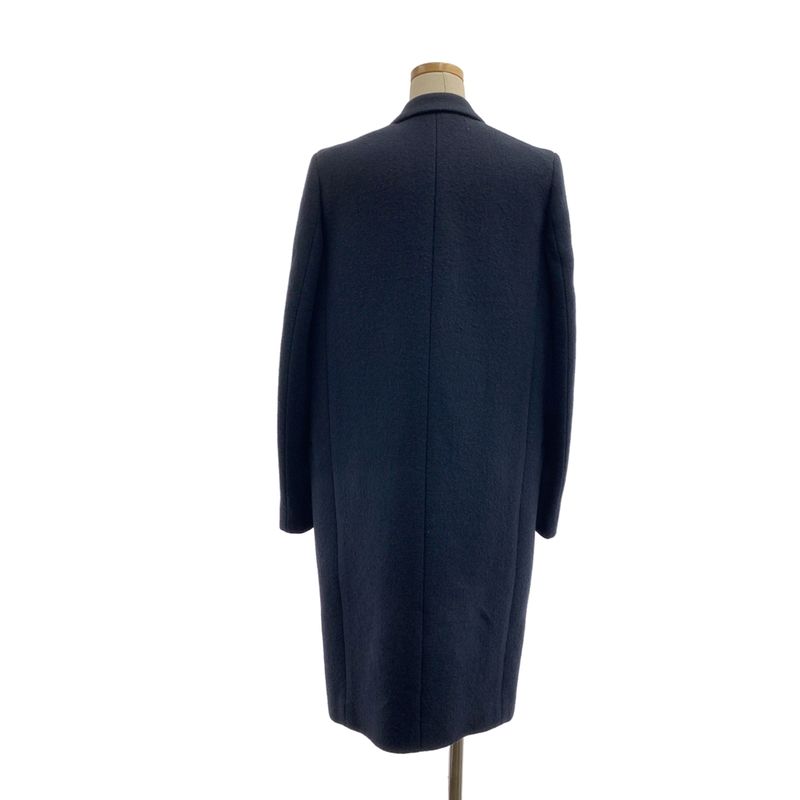 Celine Phoebe Philo Era Wool Crombie Coat 34 Navy