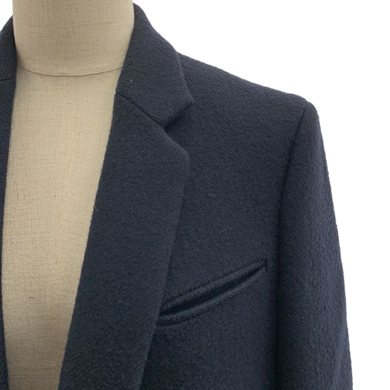 Celine Phoebe Philo Era Wool Crombie Coat 34 Navy