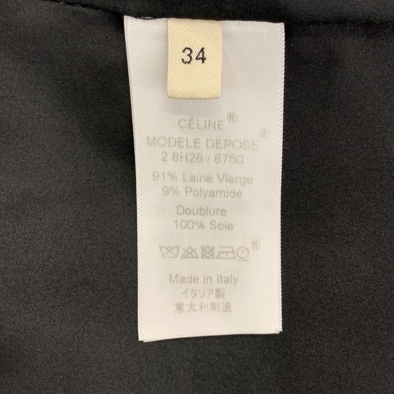Celine Phoebe Philo Era Wool Crombie Coat 34 Navy