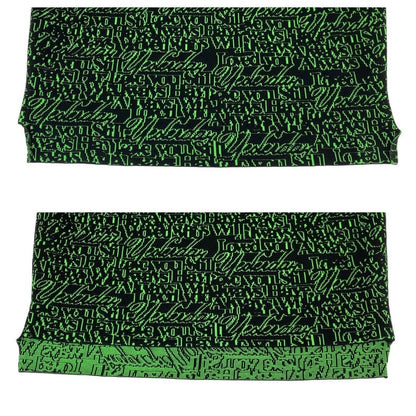 Balenciaga Slogan Jacquard Oversize Knit XS Green Wool