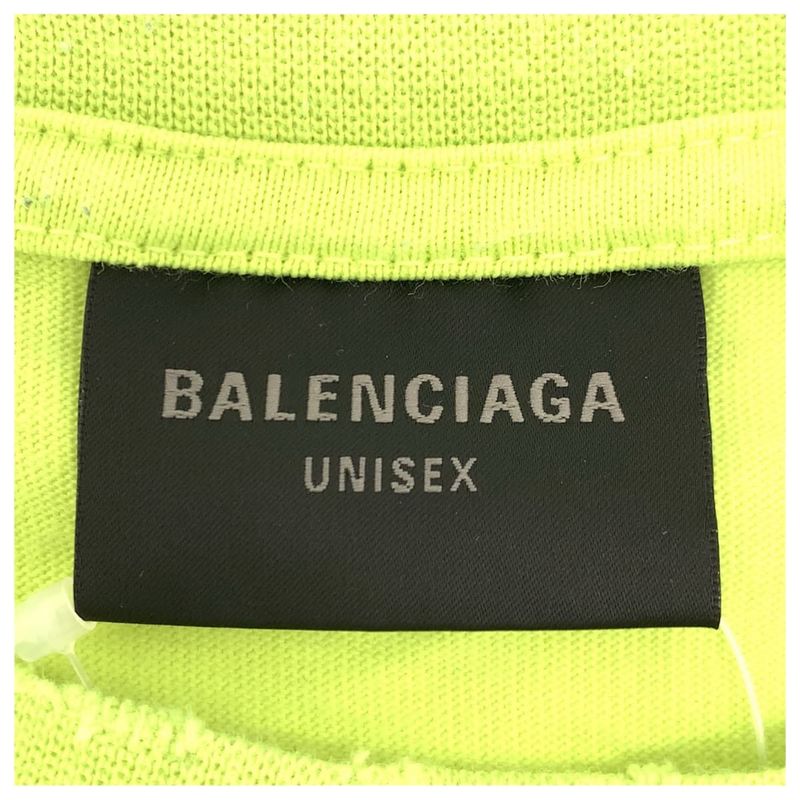 Balenciaga Caps Boxy Fit Light Green White Cotton Short Sleeve
