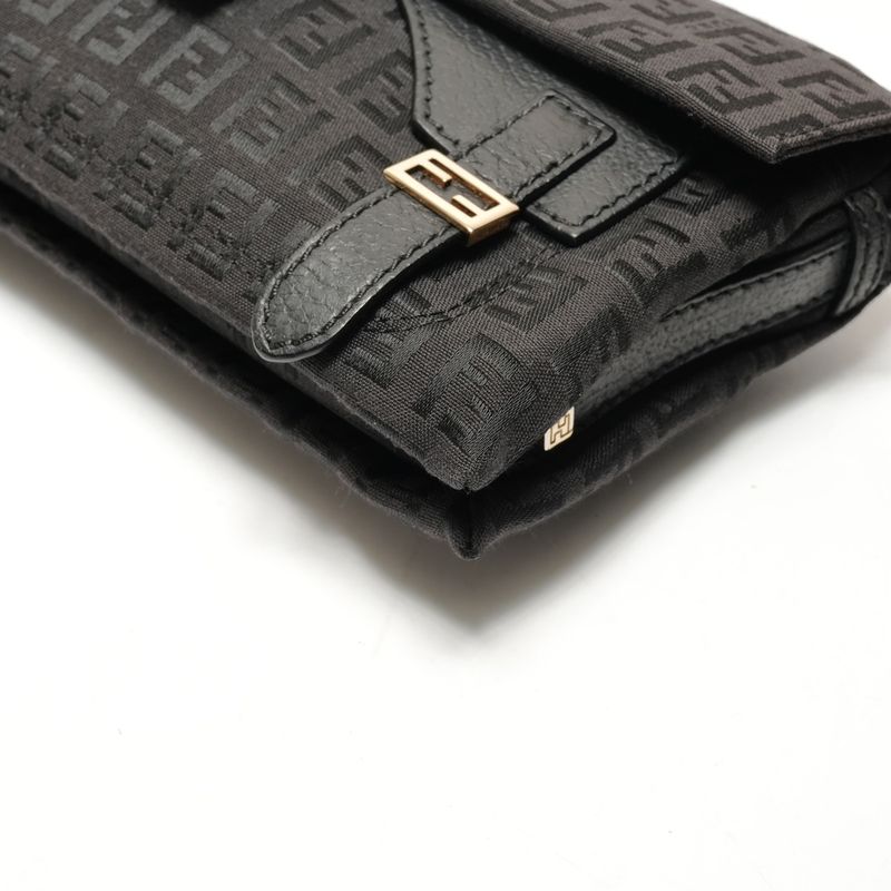 Fendi Shoulder Bag Zucchino Logo Gold