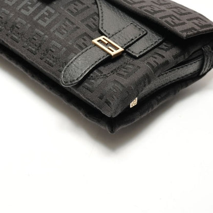 Fendi Shoulder Bag Zucchino Logo Gold