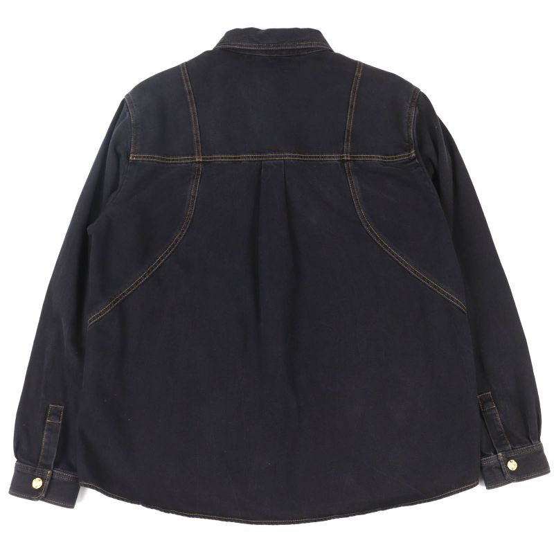 Louis Vuitton 100% Cotton Logo Embroidery Gold Button Denim Work Jacket