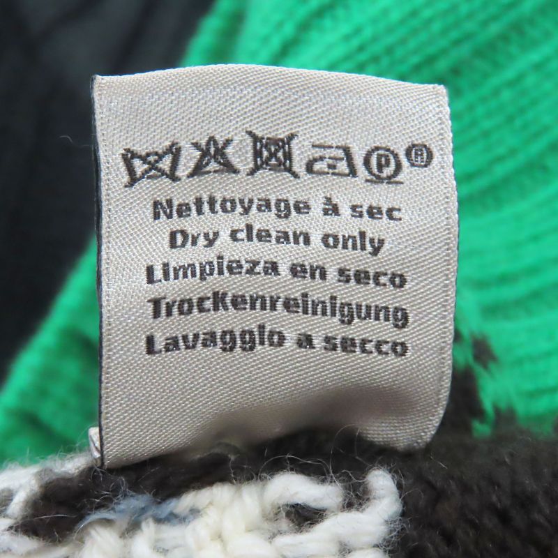 Hermes Wool Cashmere Crew Neck Long Sleeve Knit Sweater Green S