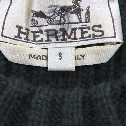 Hermes Wool Cashmere Crew Neck Long Sleeve Knit Sweater Green S