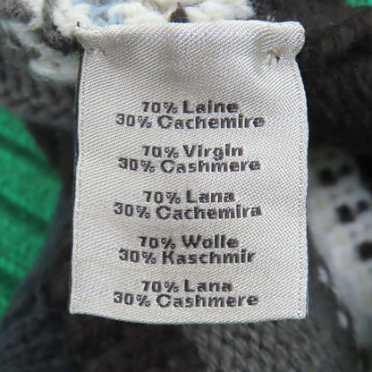 Hermes Wool Cashmere Crew Neck Long Sleeve Knit Sweater Green S