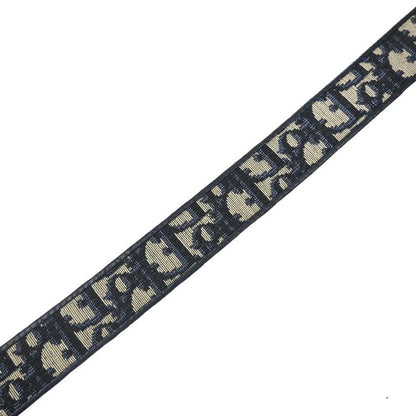 Dior Christian Belt Trotter Logo 65 Navy Canvas Leather
