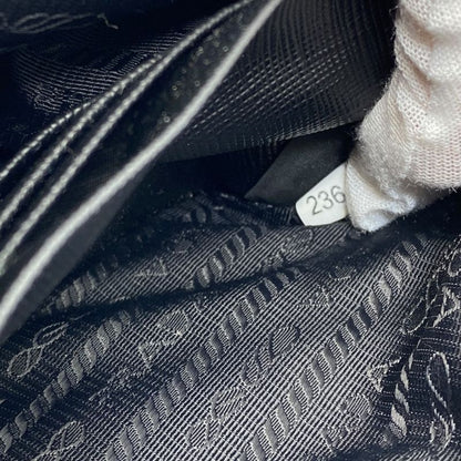 Prada Clutch Pouch Multi Case Triangle Logo Nylon Black