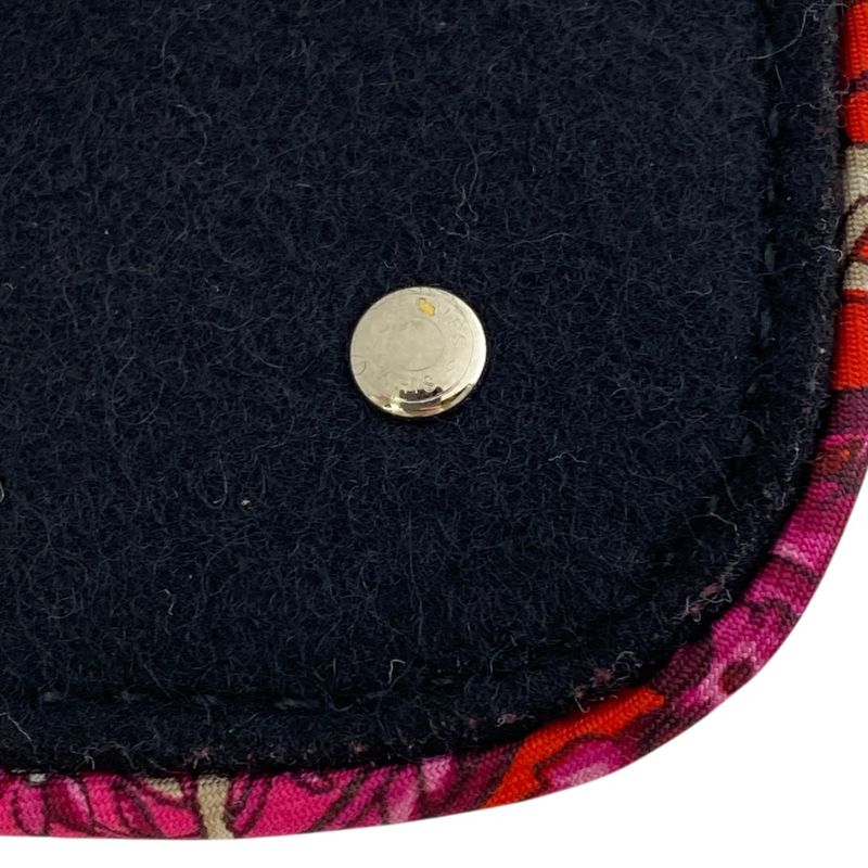 Hermes Silk in Pouch Flat Pouch Multi Case Felt Black Silver