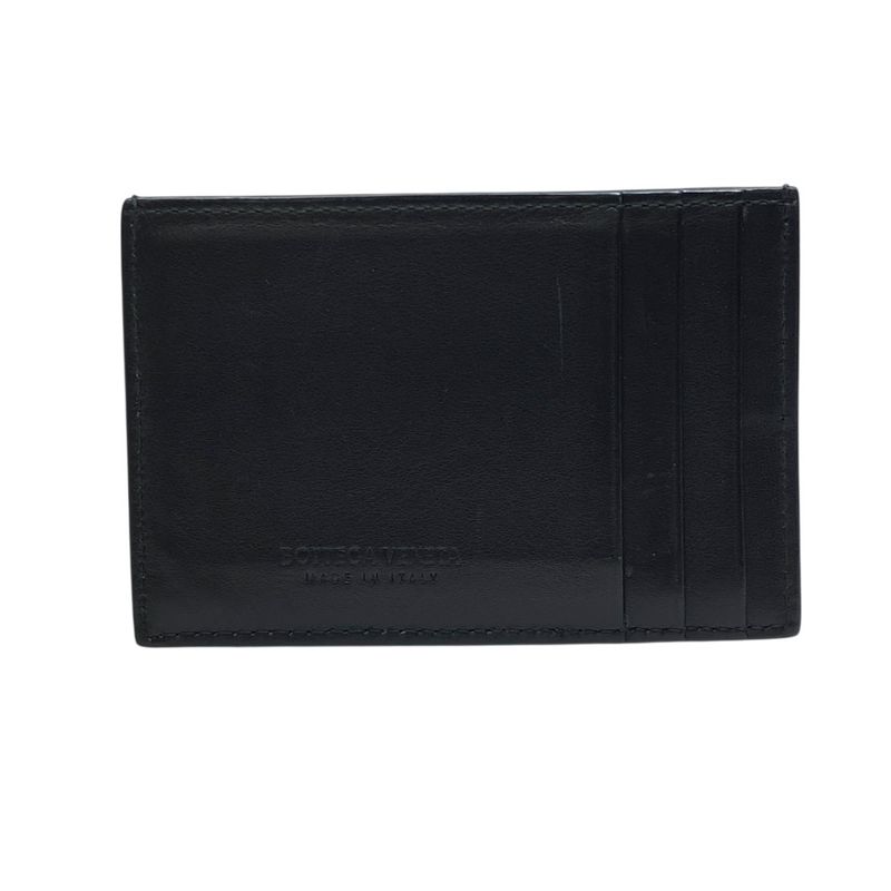 Bottega Veneta Cassette Card Case Leather Black