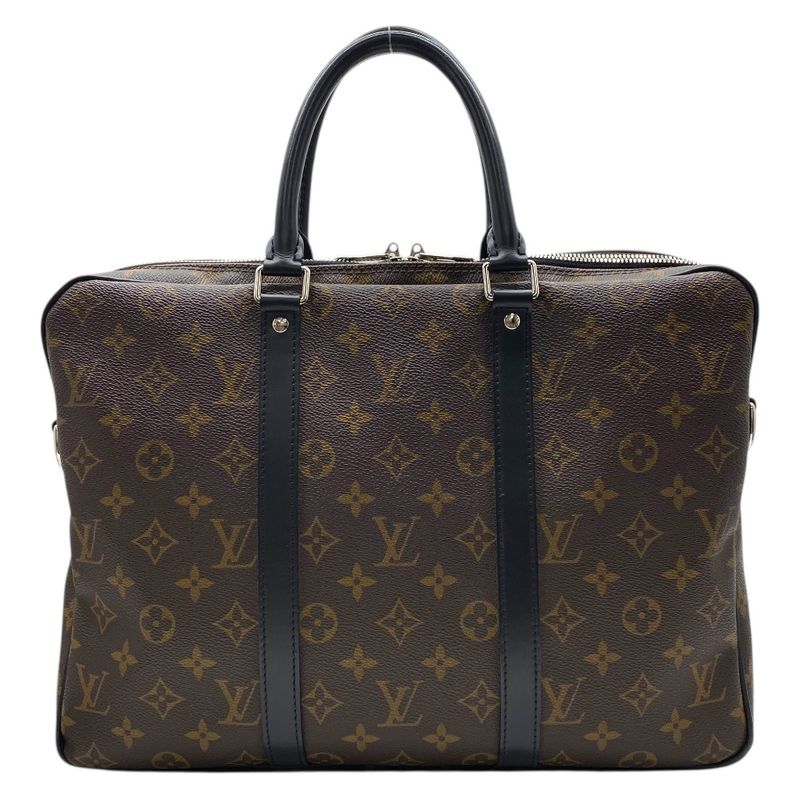 Louis Vuitton Monogram Macassar Porte Documents Voyage Business Briefcase