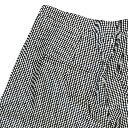 Fendi Wide Pants Long Pants Houndstooth All Over Pattern Wool