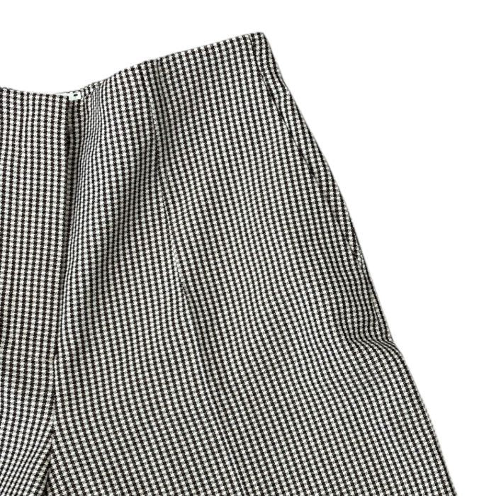 Fendi Wide Pants Long Pants Houndstooth All Over Pattern Wool