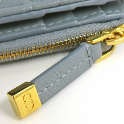 Dior Caro Dahlia Wallet Cannage Cloud Blue Calfskin Light