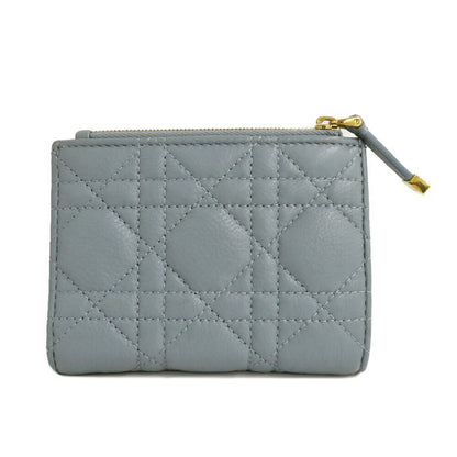 Dior Caro Dahlia Wallet Cannage Cloud Blue Calfskin Light