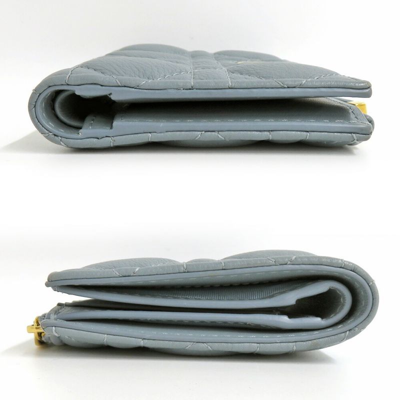 Dior Caro Dahlia Wallet Cannage Cloud Blue Calfskin Light