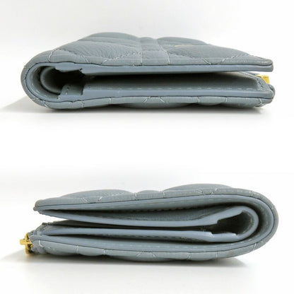 Dior Caro Dahlia Wallet Cannage Cloud Blue Calfskin Light