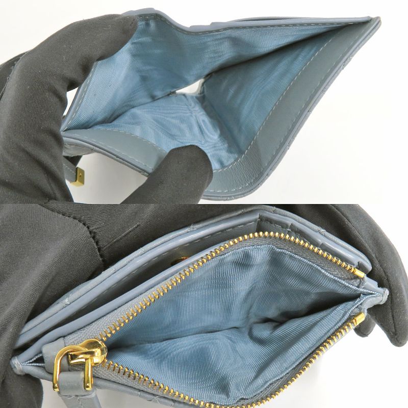 Dior Caro Dahlia Wallet Cannage Cloud Blue Calfskin Light