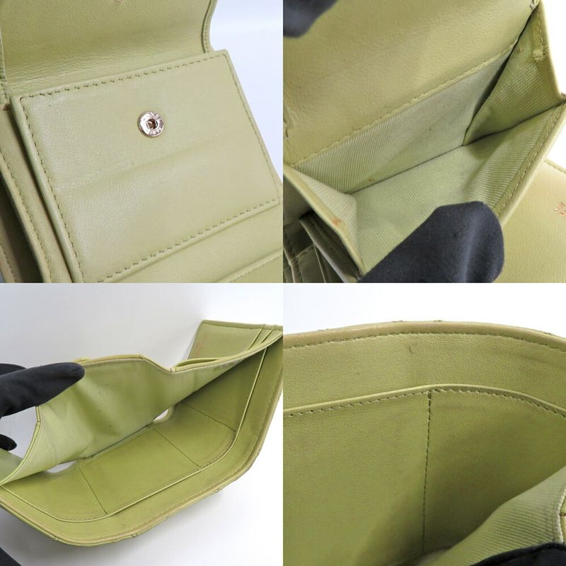 Chanel Quilted Small Flap Wallet Pistachio Green Lambskin