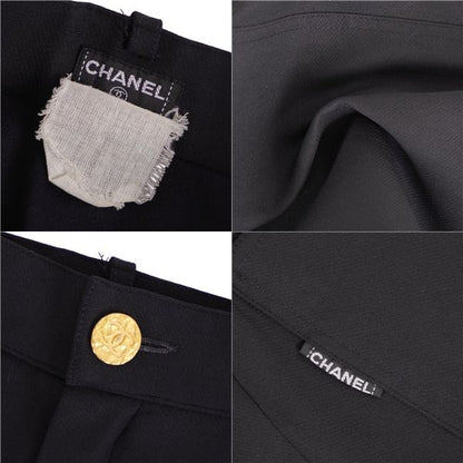 Chanel Vintage Pants Long Pants CC Logo Bo