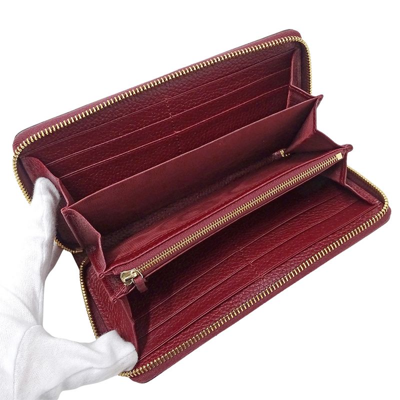Gucci Wallet Long Wallet Petit Marmont Bamboo Leather Bold