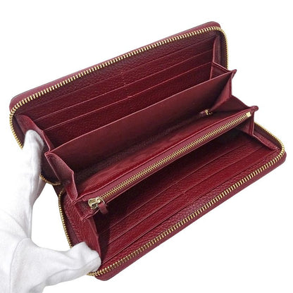 Gucci Wallet Long Wallet Petit Marmont Bamboo Leather Bold