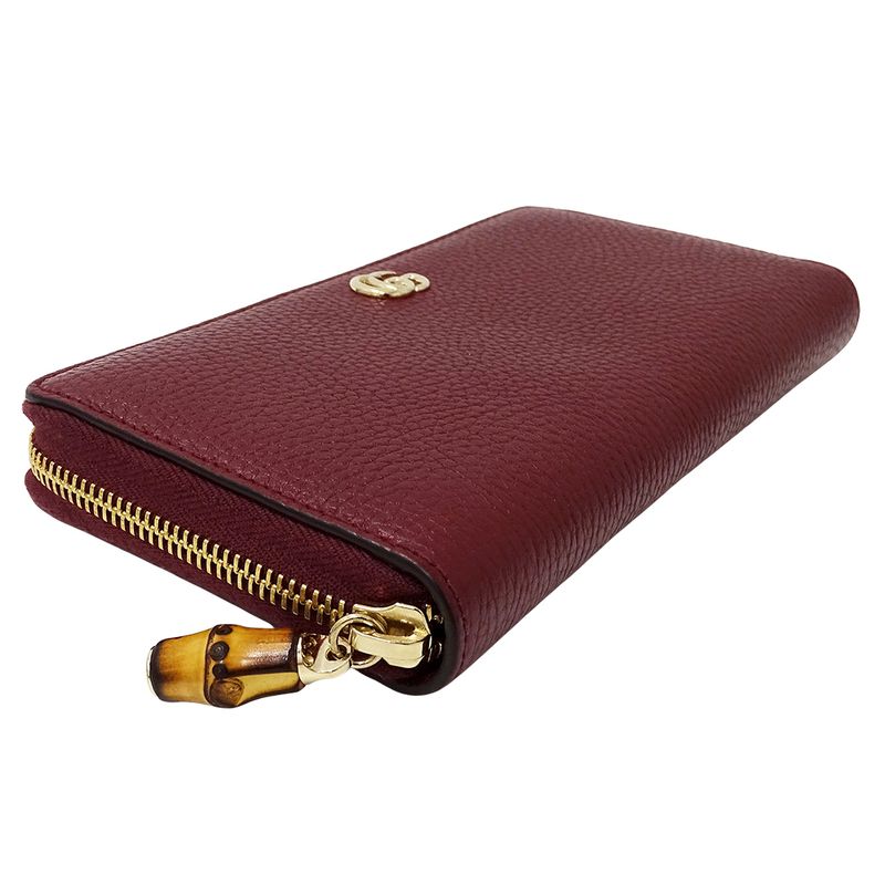 Gucci Wallet Long Wallet Petit Marmont Bamboo Leather Bold