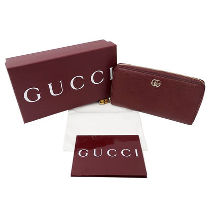 Gucci Wallet Long Wallet Petit Marmont Bamboo Leather Bold