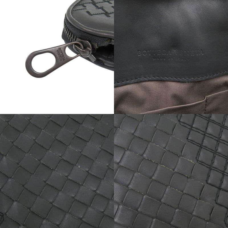 Bottega Veneta Intrecciato Leather Gray Clutch