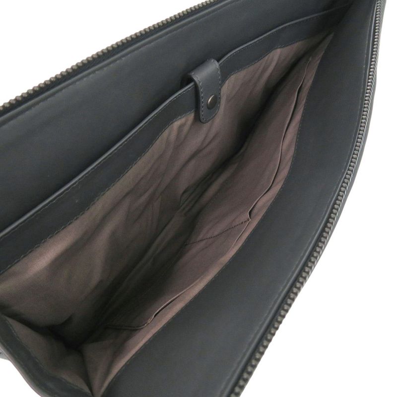 Bottega Veneta Intrecciato Leather Gray Clutch
