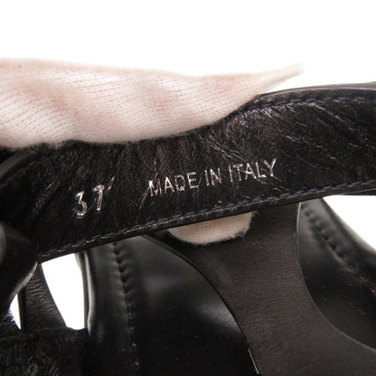 Prada 37 Leather Black Sandals Mesh