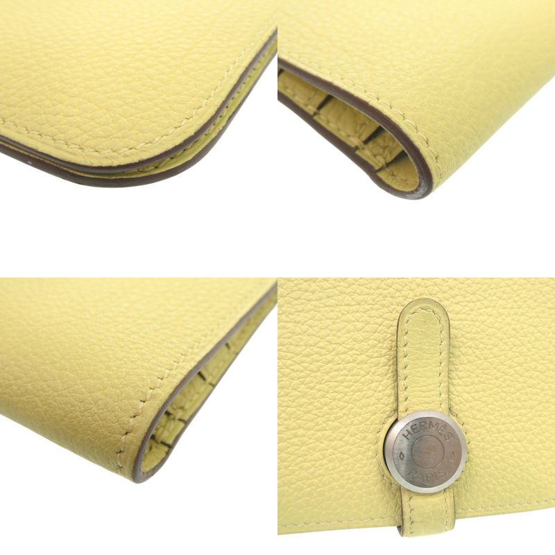 Hermes Dogon Long Wallet Togo Jaune Poussin