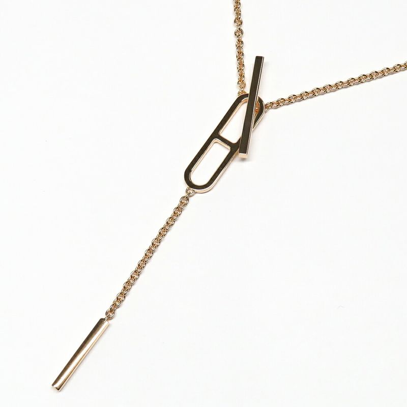 Hermes Necklace Eva Chaine D'ancre ST 18K Pink Gold