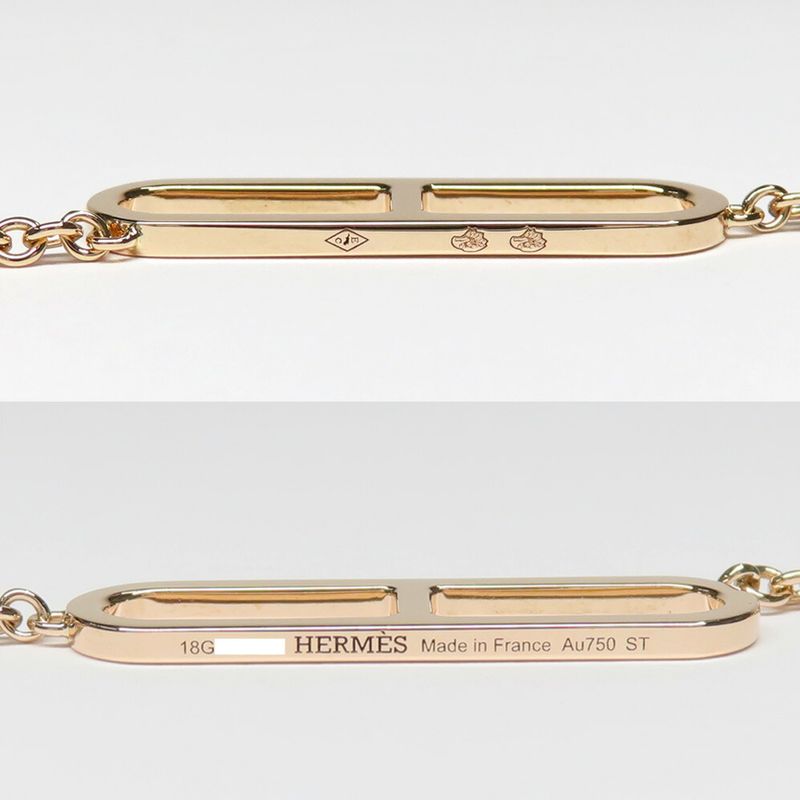 Hermes Necklace Eva Chaine D'ancre ST 18K Pink Gold