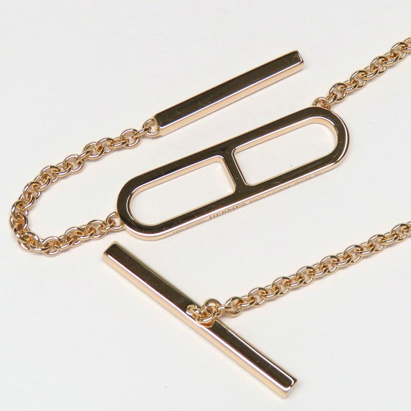 Hermes Necklace Eva Chaine D'ancre ST 18K Pink Gold