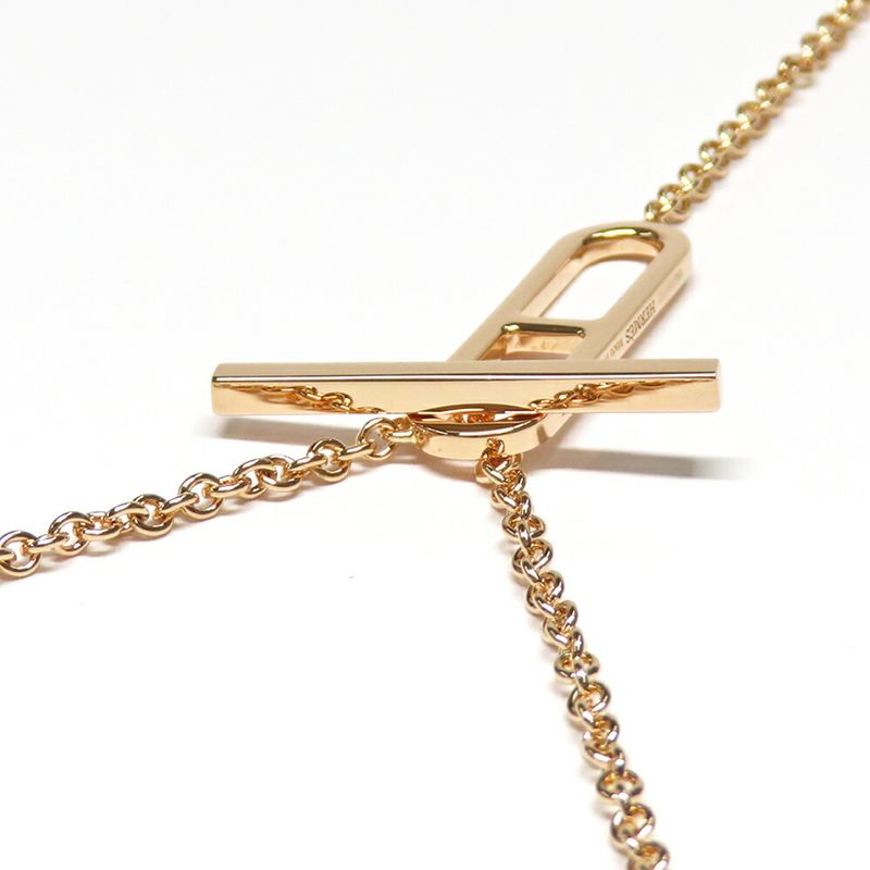 Hermes Necklace Eva Chaine D'ancre ST 18K Pink Gold