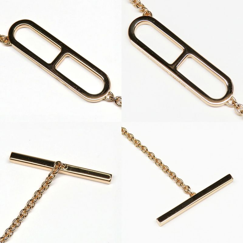 Hermes Necklace Eva Chaine D'ancre ST 18K Pink Gold