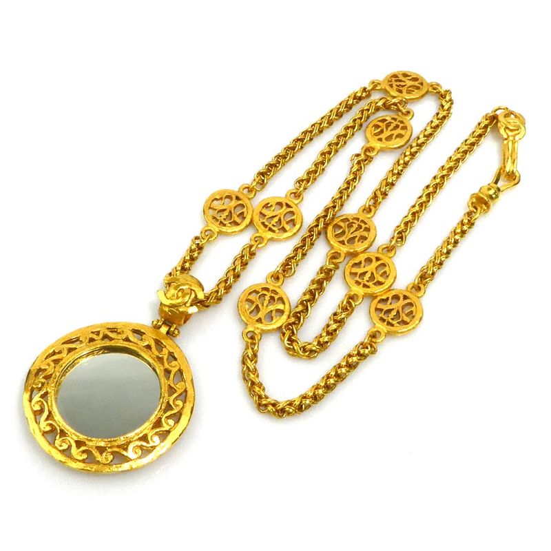Chanel Necklace Mirror Pendant
