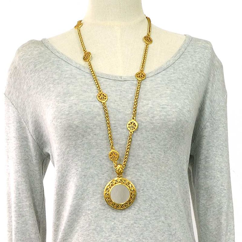 Chanel Necklace Mirror Pendant