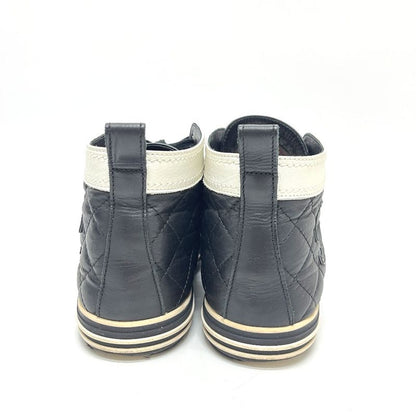 Chanel Sneakers Quilted CC Logo Bicolor Leather Black