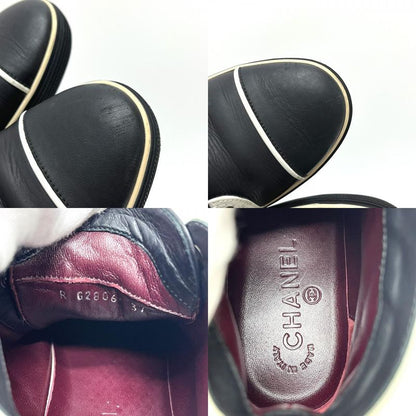 Chanel Sneakers Quilted CC Logo Bicolor Leather Black