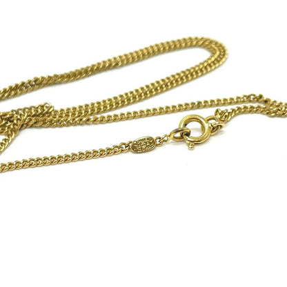 Chanel Necklace CC Logo Flower Camellia Metal Gold