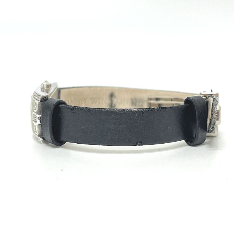 Harry Winston Watch 18K White Gold Avenue-c Mini