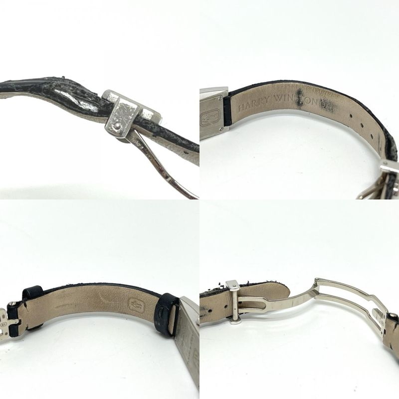 Harry Winston Watch 18K White Gold Avenue-c Mini