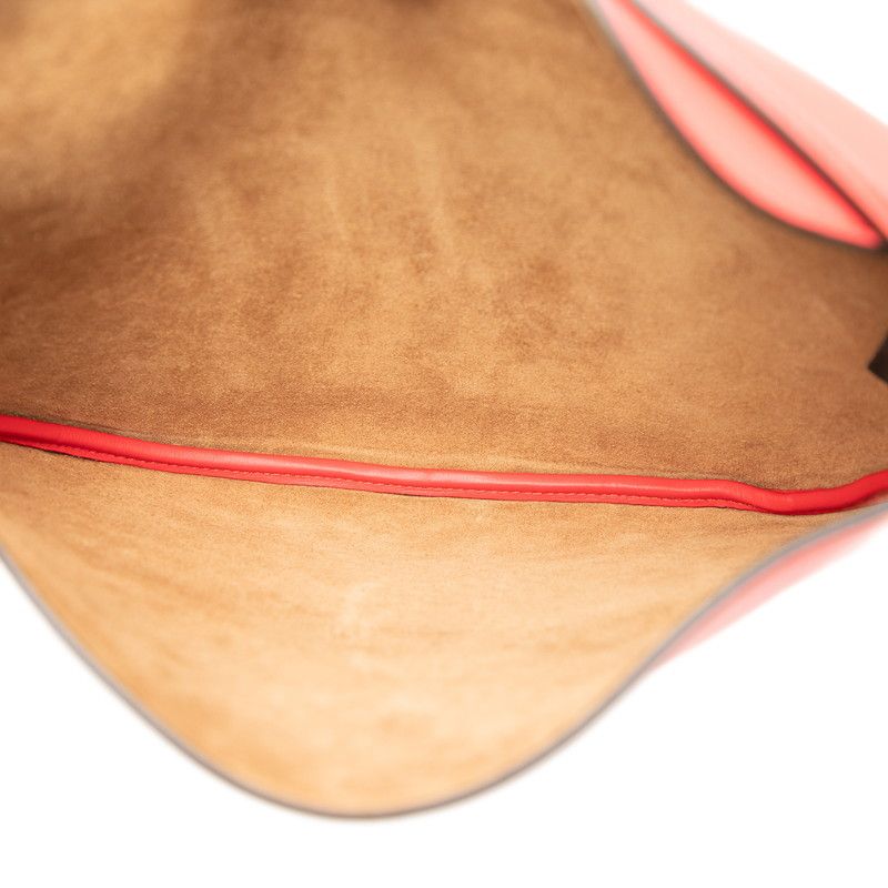 Fendi Croissant Shoulder Bag Red Leather