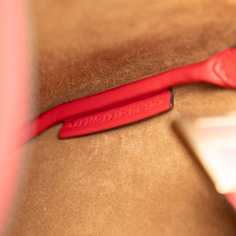 Fendi Croissant Shoulder Bag Red Leather