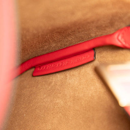Fendi Croissant Shoulder Bag Red Leather